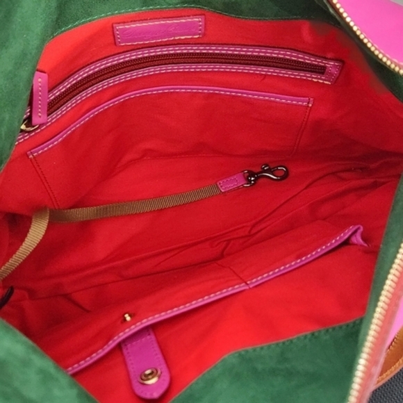 NWT RARE DOONEY & BOURKE SMITH FLORENTINE LEATHER BAG IN VIOLET PINK - Picture 12 of 12